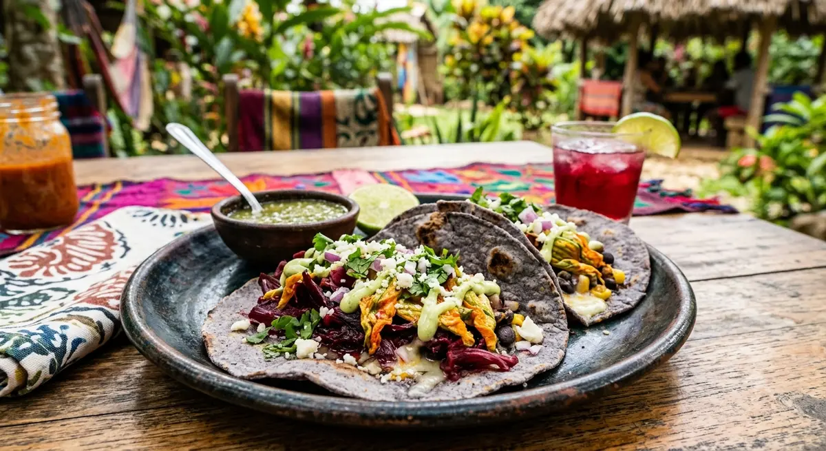 Jamaica & Squash Blossom Tacos
